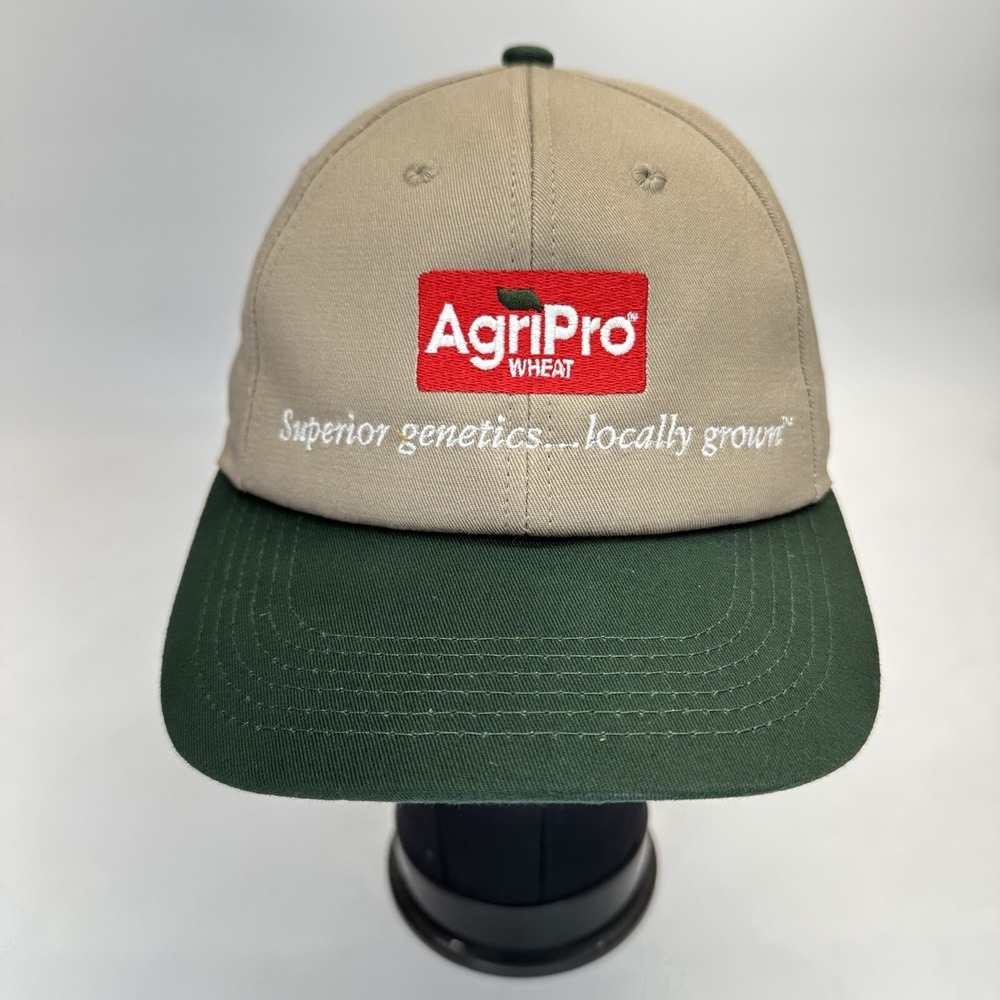 K-Products AgriPro Wheat Hat Tan Green Snapback Embroidered Farming